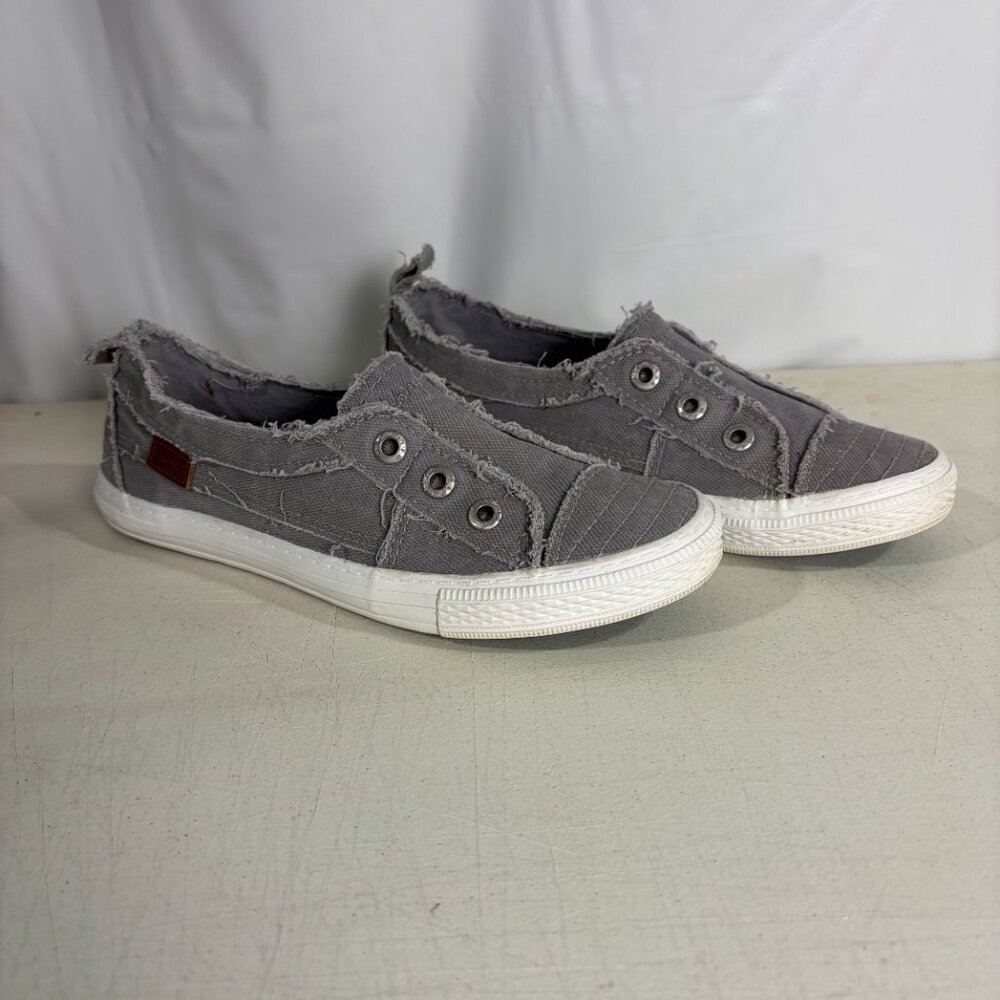 Blowfish Malibu Grey Slip-On Casual Canvas Sneaker Women Size 8.5 - Picture 5 of 13